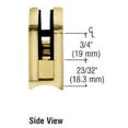 thumbnail image 6 of CRL Z606BR Polished Brass Z-Series Square Type Radius Base Zinc Clamp for 1/4" and 5/16" Glass, 6 of 6