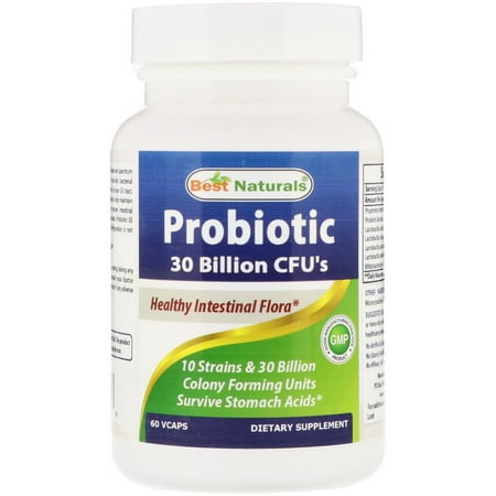 Best Naturals  Probiotic  30 Billion CFU s  60 (Best Probiotic For Yeast Overgrowth)