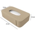 thumbnail image 3 of Car Tissue Box PU Leather Sun Visor Tissue Case Back Seat Car Facial Tissue Holder (Beige), 3 of 7
