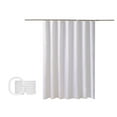 thumbnail image 1 of Cortina de baño de poliéster impermeable grueso no transparente blanco | Anillos divididos sin diseño de gancho | Juego de revestimientos extraíbles | Ventana de ventilación transparente | Lavable a, 1 of 6