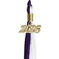 thumbnail image 6 of Endea Graduation Purple/White Graduation Tassel with Gold Date Drop, 6 of 11