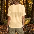 thumbnail image 5 of Admvng Womens Casual Tops Mesh Round Neck Short Sleeve Summer Loose Fit Blouses, 5 of 7