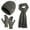Dark grey, variant on Women’s Knit Beanie Scarf Gloves Set – Warm Winter Hat, Touchscreen Gloves & Long Scarf, Soft Stretchable, Lightweight for Cold Weather