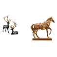 thumbnail image 1 of Escultura De Resina De Reno, Alce, Ciervo Y Caballo, Colección De Figuras De Animales Grabadas Para Mueble De Mesa, Hogar, Oficina, Boda, Inauguración De La Casa., 1 of 8