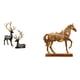 thumbnail image 1 of Escultura de resina de reno, alce, ciervo y caballo, colección de figuras de animales grabadas para mueble de mesa, hogar, oficina, boda, inauguración, 1 of 8