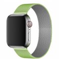 thumbnail image 1 of Correa para Apple Watch Series 6 / SE Mujer, correa de reloj de malla tejida de acero inoxidable Correa femenina Reemplazo de correa para iWatch SE Series 6 5 4 3 2 1 38 mm 40 mm - Plata + verde brillar vestir, 1 of 3