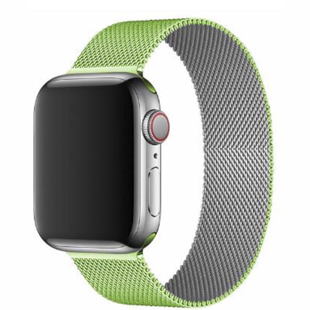 Correa para Apple Watch Series 6 / SE 38 mm 40 mm Mujer, Correa de Malla Tejida de Acero Inoxidable Reemplazo de Correa Femenina para iWatch SE Series 6 5 4 3 2 1 38 mm 40 mm - Plata+Verde, 38mm/40mm-Plata+Verde-38mm/40mm oso de fresa Electrónica