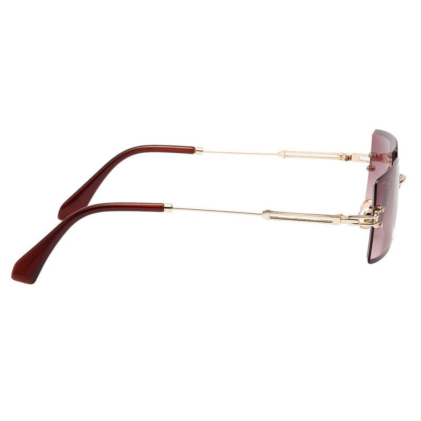 Rimless Rectangle Sunglasses for Women Fashion Frameless Square Glasses for Men  Eyewear Unisex 
