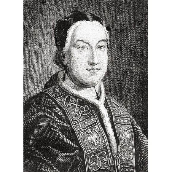 Posterazzi DPI1858133 Pape Pius Vi 1717-1799 Giovanni Angelico Braschi de Histoire de la Révolution Française par Louis Blanc Affiche Imprimée, 13 x 17