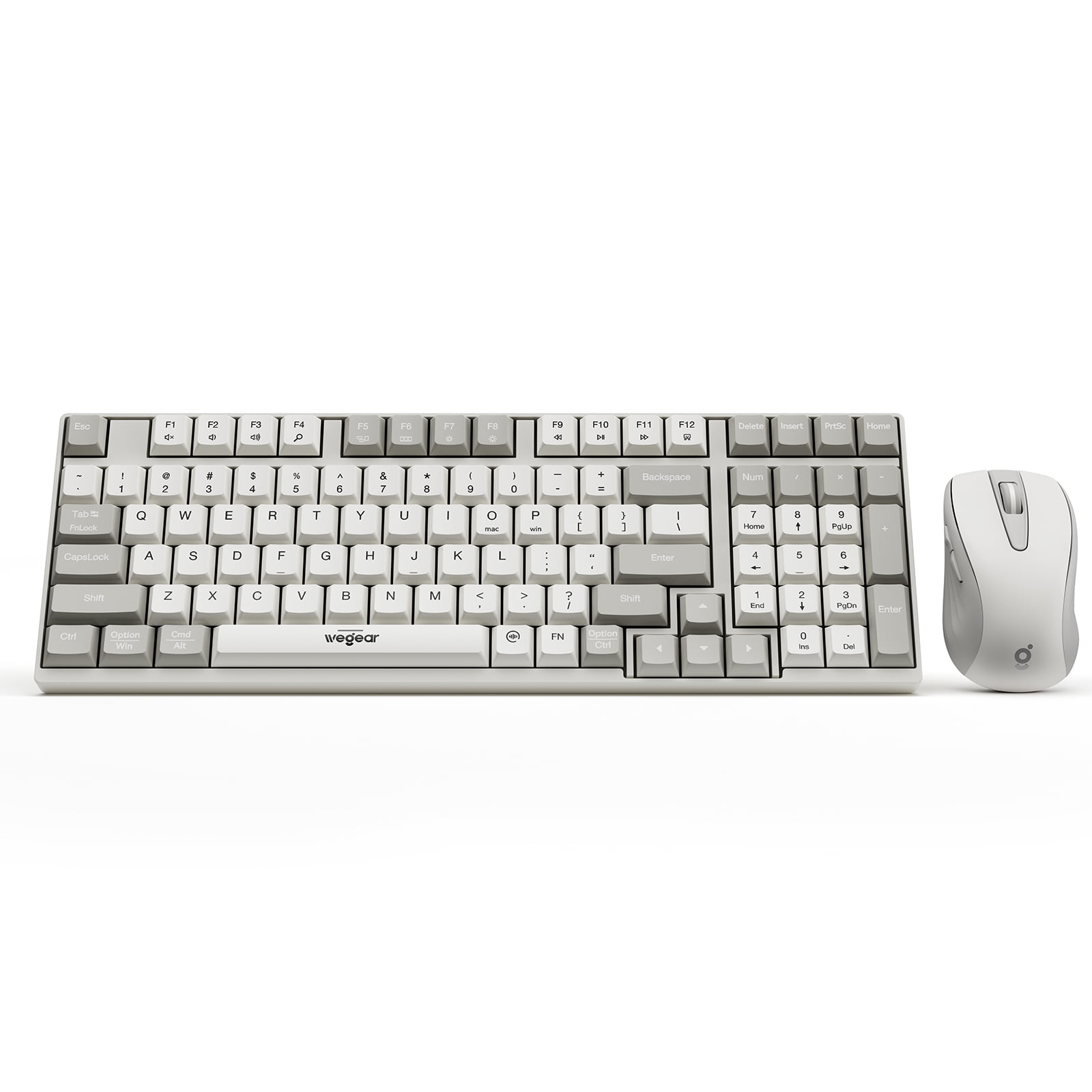 2.4G Wireless Keyboard and Mouse Combo,Compact Full-Size  (98 Keys) Keyboard,Silent Touch ,6-Button & 3-DPI Quiet Wireless Mouse,Portable Kit for Windows Computer PC Mac OS Laptop