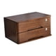thumbnail image 5 of Caja de Almacenamiento de Escritorio de Madera con Cerradura, Organizador de Escritorio, Organización de 2 Niveles, Cajón de Almacenamiento de Gabinet Marrón, 5 of 8