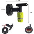 thumbnail image 2 of 1000l Plastic Tank Faucet With Garden Hose Connector, Ibc Tank Faucet Adapter, 3/4 Inch Thread Connector For Rainwater Harvester, Fuel Tank, 2 of 5