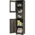 thumbnail image 4 of 67" Tall Slim Storage Cabinet w/ Glass Doors & Adjustable Shelves+Drawer, MDF Freestanding for Bathroom/Kitchen/Small Spaces, 4 of 9