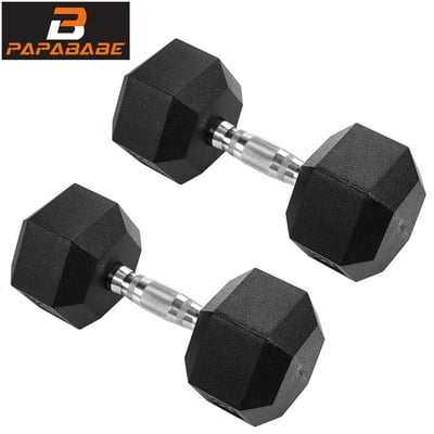 PAPABABE Rubber Encased Hex Dumbbells Set of 2 in Costa Rica at CRC 132094 Rating 4