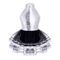 thumbnail image 1 of inhzoy Robe de Danse Ballet en Tulle à Sequins pour Filles, Performance Jazz Latine, Argent 8, 1 of 7