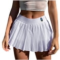 thumbnail image 1 of B91xZ Jupes pour Femmes Longueur Midi Décontractée Longueur Genou Jupe Midi Évasée Extensible, Blanc P, 1 of 5