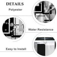 thumbnail image 5 of Modern Geometric Shower Curtain Sets White Grey Shower Curtain for Bathroom Geometry Squares Abstract Sliver Minimalism Shower Curtain for Hostel Hotel Bathroom Decor with Hooks 36x72 Inches, 5 of 6