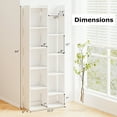 thumbnail image 3 of Gymax 11-Tier Bookcase w/Anti-Tipping Kits Wood Display Shelf Tree-Shaped Bookshelf White, 3 of 10