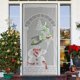 thumbnail image 5 of Cortina navideña colorida con árbol de Navidad, de encaje, con barra de hilo, decoración de muñeco de nieve., 5 of 6