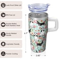thumbnail image 3 of 20OZ Dog Themed Coffee Cup with Handle Straw and Lid Paw Print Travel Tumbler Cute Drinkware for Women Friends Unique Holiday Birthday Gifts Fits Car Cup Holders, 3 of 6