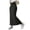 Black, variant on Women's Side Slit Skirts Ribbed Knit Bodycon High Waisted Casual Long Skirts Stretchy Trendy Maxi Skirts for Women