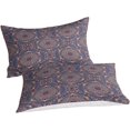 thumbnail image 2 of LAICAIW Boho 3-Piece Quilt Cover Set, Lightweight Mandala Pattern Reversible Microfiber, Purple, Twin 68x86 inch, 2 of 7