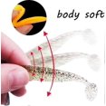 thumbnail image 1 of 100PCS Soft Fishing Lures for Bass, Fishing Soft Plastic Shad Lures, Worms Lure, 1 of 4