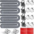 thumbnail image 1 of Replacement Pool Hoses for Above Ground Pools 1 1/4, 59" Long Above Ground Pool Hoses 4 Pcs, with 4 Grey Hose Holders, 4 * 3M Glue and 8* Cable Tie (Grey), 1 of 8