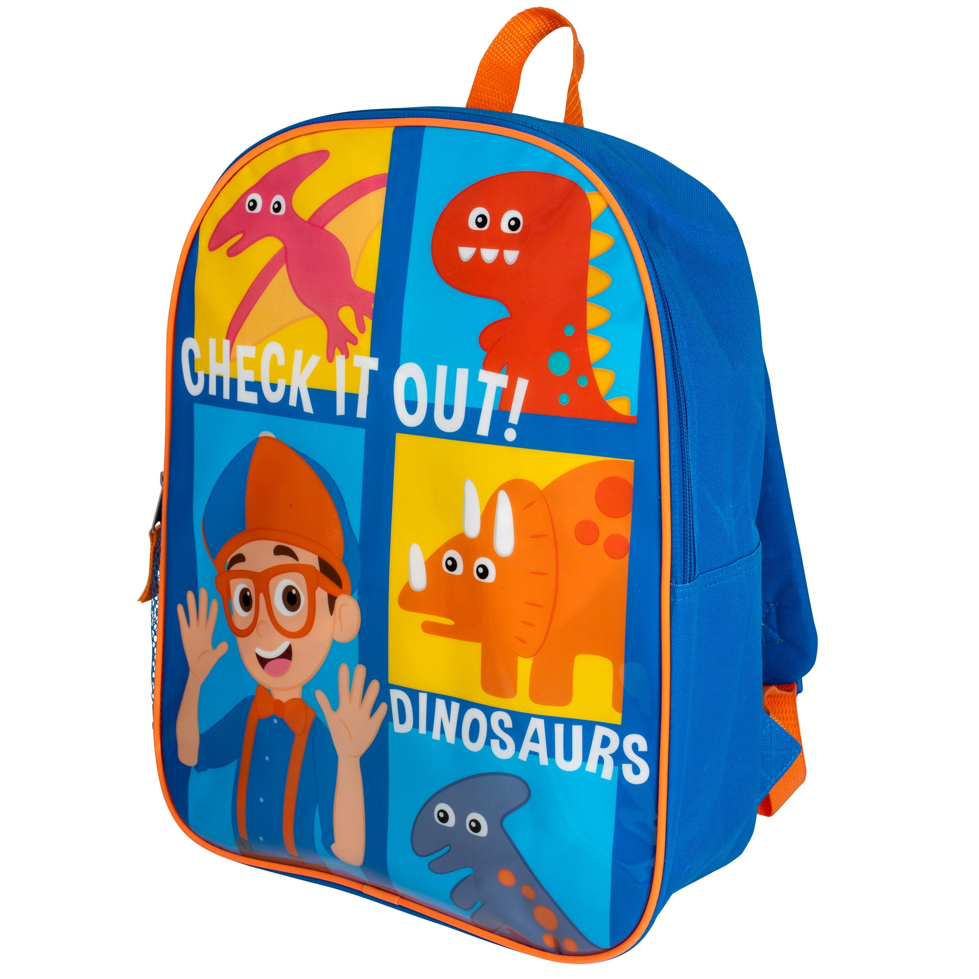 Blippi Backpack for Boys & Girls, Kids 15" School Bag Featuring Blippi & His Dinosaur