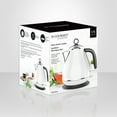 thumbnail image 3 of JS Gourmet - Retro Stainless Steel Electric Kettle, 1.7 Liter Capacity, White, 3 of 3