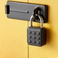 thumbnail image 2 of Pack 3 Digit Combination Padlock with Retractable Cable, Adjustable Length up to 1m, Password Reset Button, Easy to Use, Suitable for Travel Bag, 2 of 5