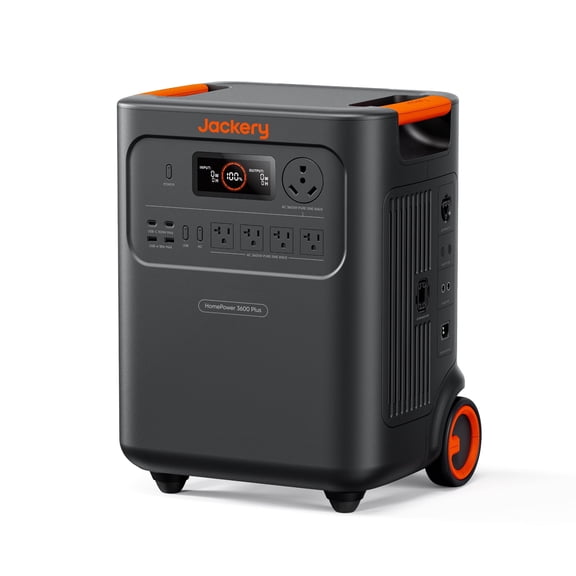 Jackery HomePower 3600 Plus Portable Power Station, Complete Home Energy Solution, 3584Wh Expandable to 43kWh, 3600W Output for Power Outages, RV, Emergencies