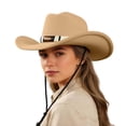 thumbnail image 3 of Chapeau de Cowboy Western pour l'Extérieur, Style Jazz Classique, Couvre-Chef, Convient au Quotidien, Décontracté et Saisonnier, 3 of 5