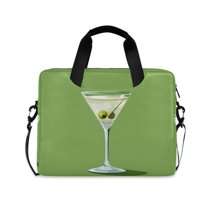 FORMRS 16" Laptop Sleeve Bag Carrying Case with Handle Travel Shoulder Briefcase, Green Martini Glass