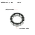 thumbnail image 2 of 6905-2RS Deep Groove Ball Bearings 25mmx42mmx9mm Double Sealed Chrome Steel P6 2pcs, 2 of 4