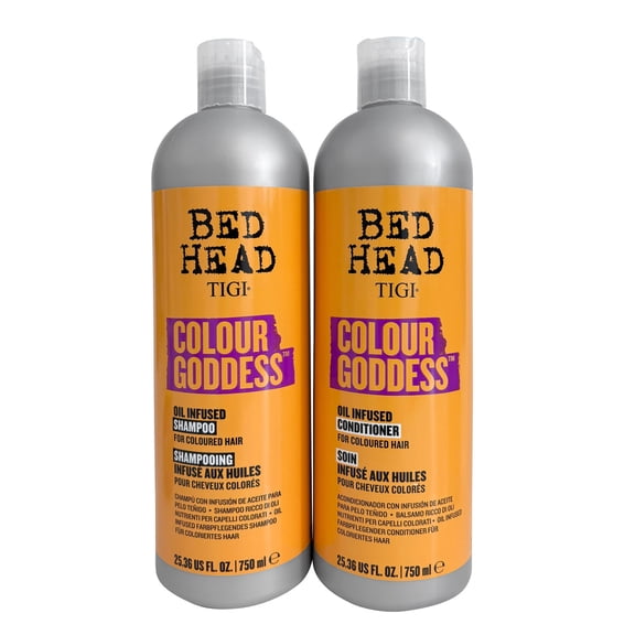 Bed Head by TIGI Moisturizing Shampoo and Conditioner Set for Colored Hair, Colour Goddess Hair Care with Sweet Almond & Coconut Oils, 25.36 fl oz, 2 Pack