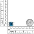 thumbnail image 4 of Gem Stone King 9.57 Cttw London Blue Topaz Engagement Ring for Women | 925 Sterling Silver| Emerald Cut 14X10MM | Gemstone November Birthstone | Size 7, 4 of 5
