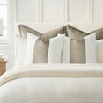 thumbnail image 5 of EVERGRACE Walsh Signature Velvet Panel Cotton Pillow Covers Set of 2, Decorative Pillow Covers 22"x22" for Couch, Square Cushion Cases for Sofa Bedroom Living Room, Sand Dune, 5 of 8