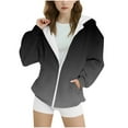 thumbnail image 2 of Cowsor Girls Zip Up Hoodies Oversized Lightweight Hooded Sweatshirt Casual Long Sleeve Jacket Y2K Fall Clothes, 2 of 4