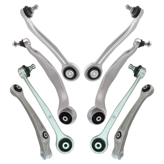 TRQ Front Upper and Lower Driver and Passenger Side Control Arm and Ball Joint Set 8 Piece Fits 2012-2016 Audi A6 2013-2016 A6 Quattro 2012-2018 A7 Quattro 2014-2018 RS7