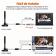 thumbnail image 4 of Antena De Tv Bloosom Digital Para Interiores Antena Hdtv 4k 1080p Negro, 4 of 4