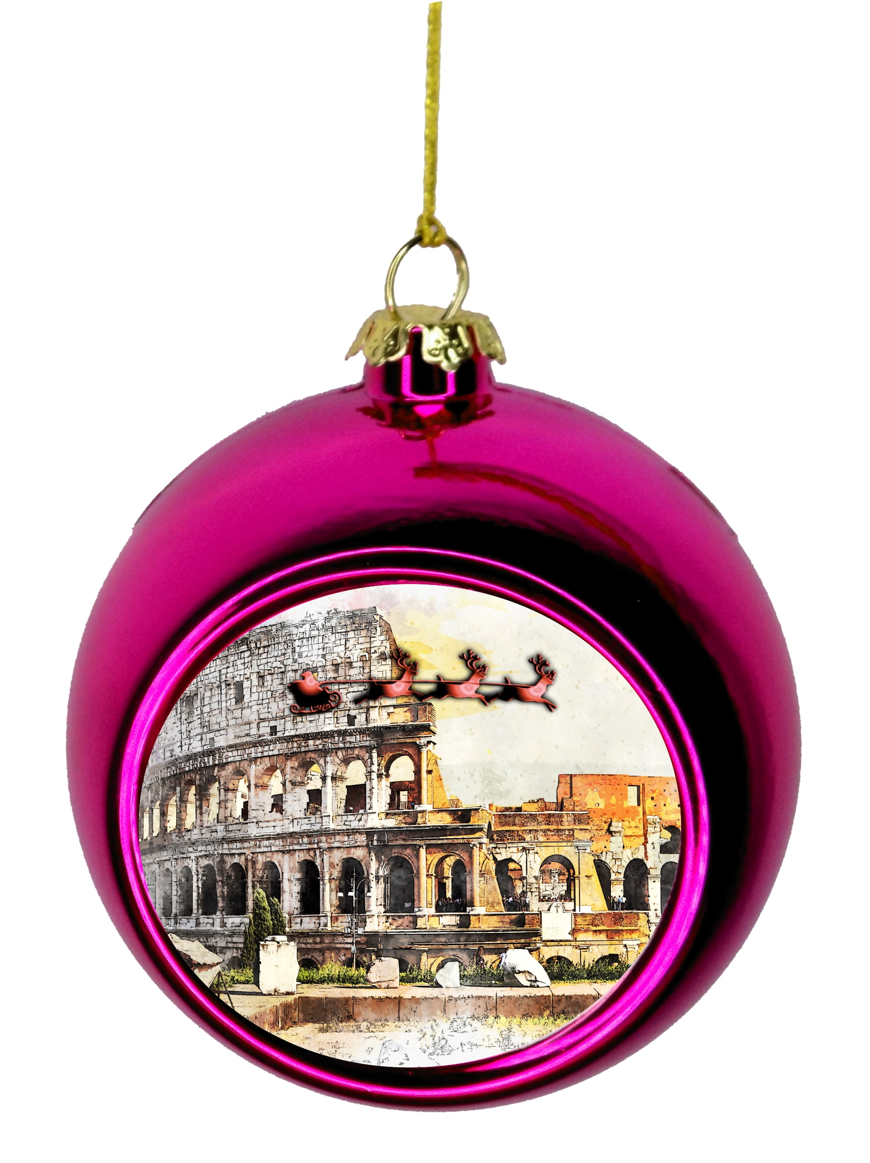 Rome Ornament Rome Italy Christmas Ornament Colosseum Ornament Italian Ornament Italian Themed