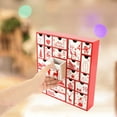thumbnail image 3 of Wooden Christmas Advent Calendar Countdown Set with 24 Refillable Drawers for Festive Holiday Celebration, 3 of 8