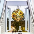 Apmemiss Clearance Sunflower Stained Glass Window Hanging, Sunflower