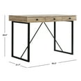 thumbnail image 4 of SAFAVIEH Hilton Mid-Century 3 Drawer Desk, Oak/Black, 4 of 7