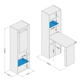 thumbnail image 5 of Boahaus Multipurpose Modern Cabinet with Desk and Shelves, White, for Bedroom, 5 of 5