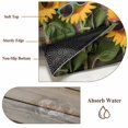 thumbnail image 2 of Sunflower Bathroom Rug Washable 2x3 Entryway Rug Non Slip Sunglasses Rustic Wood Grain Brown Summer Front Door Mat Low Pile Indoor Doormat Throw Floor Carpet for Kitchen Bedroom Entrance, 2 of 8