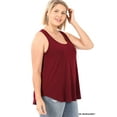 thumbnail image 3 of Zenana Women & Plus Relaxed Fit Scoop Neck Sleeveless Round Hem Blouse Tank Top, 3 of 4