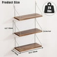 thumbnail image 2 of Floating Shelves for Projector 15.75 * 6 Inch 1 Set Wooden Shelf for Wall No Drill Wall Mounted Under TV Shelf for Storage Hanging Shelf for Bathroom Living Room Bedroom Kitchen (Black), 2 of 8