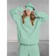 thumbnail image 4 of Sudadera con Capucha para Mujer con Antifaz, de Larga, Holgada y Cómoda, Estilo Informal, para Otoño, Estilo Y2K Verde XXL, 4 of 7
